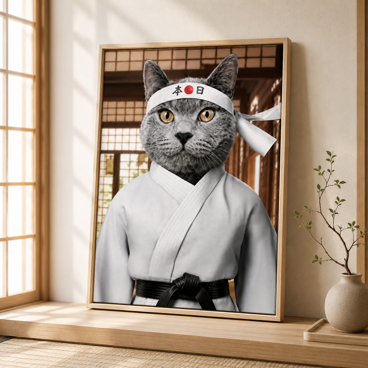 Custom Karate Pet Portrait Canvas Aura Canvas