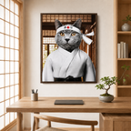 Custom Karate Pet Portrait Canvas Aura Canvas