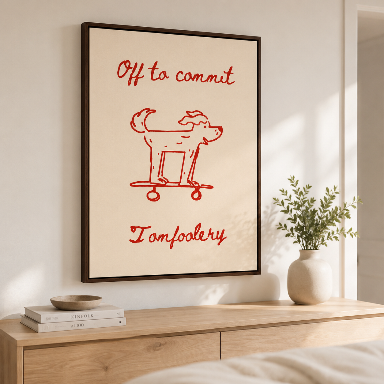 Tomfoolery Dog Canvas Wall Art Aura Canvas