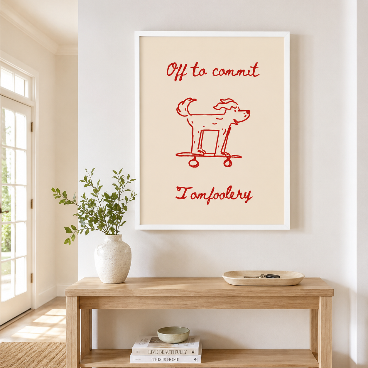 Tomfoolery Dog Canvas Wall Art Aura Canvas