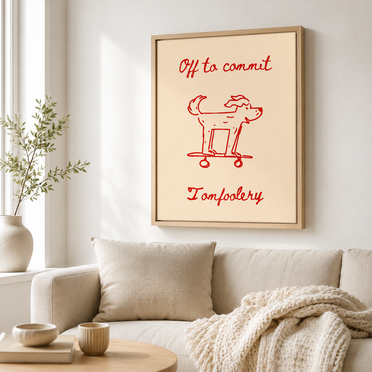 Tomfoolery Dog Canvas Wall Art Aura Canvas