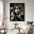 Custom Viking Pet Portrait Canvas Aura Canvas