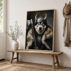 Custom Viking Pet Portrait Canvas Aura Canvas