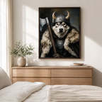 Custom Viking Pet Portrait Canvas Aura Canvas