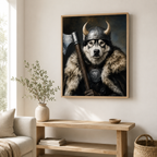 Custom Viking Pet Portrait Canvas Aura Canvas