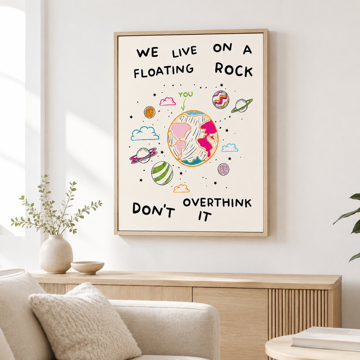 Floating Rock Canvas Wall Art Aura Canvas