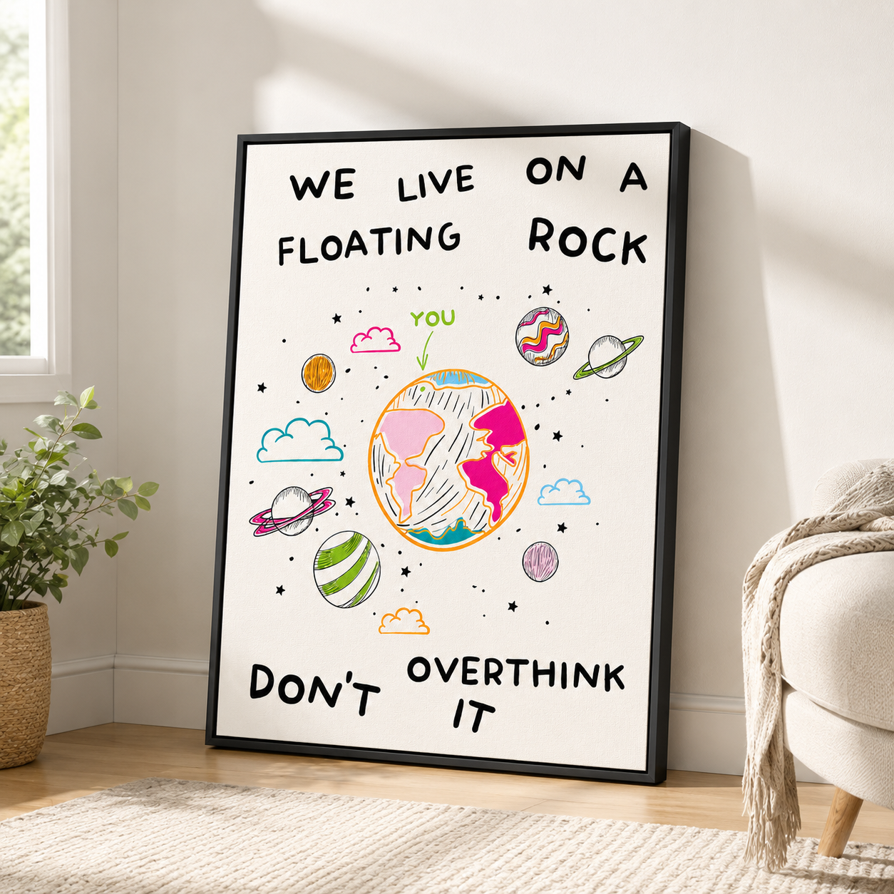 Floating Rock Canvas Wall Art Aura Canvas