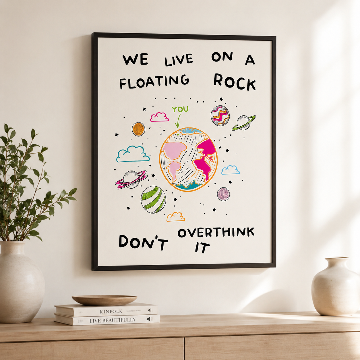 Floating Rock Canvas Wall Art Aura Canvas