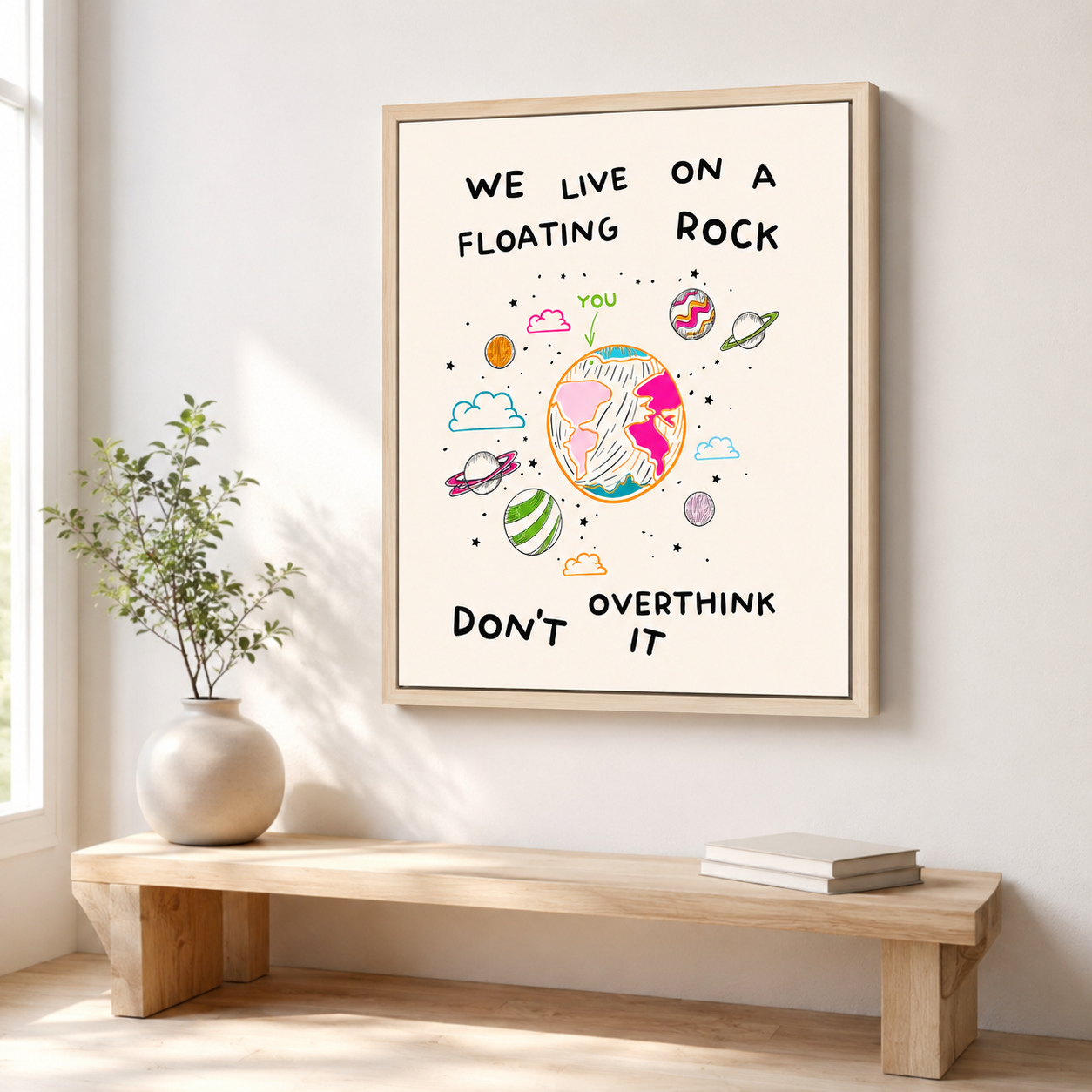 Floating Rock Canvas Wall Art Aura Canvas