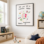 Floating Rock Canvas Wall Art Aura Canvas