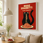 Funny Spaghetti Cat Canvas Wall Art Aura Canvas