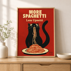 Funny Spaghetti Cat Canvas Wall Art Aura Canvas