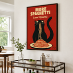 Funny Spaghetti Cat Canvas Wall Art Aura Canvas