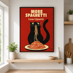 Funny Spaghetti Cat Canvas Wall Art Aura Canvas