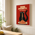Funny Spaghetti Cat Canvas Wall Art Aura Canvas