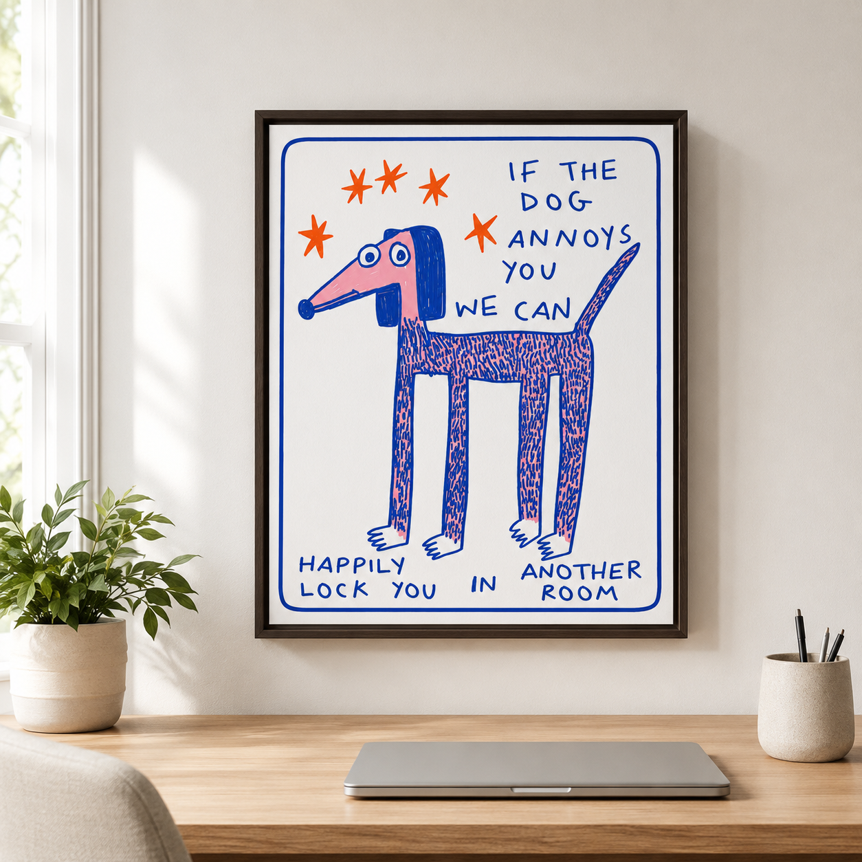 Funny Dog Quote Canvas Wall Art Aura Canvas