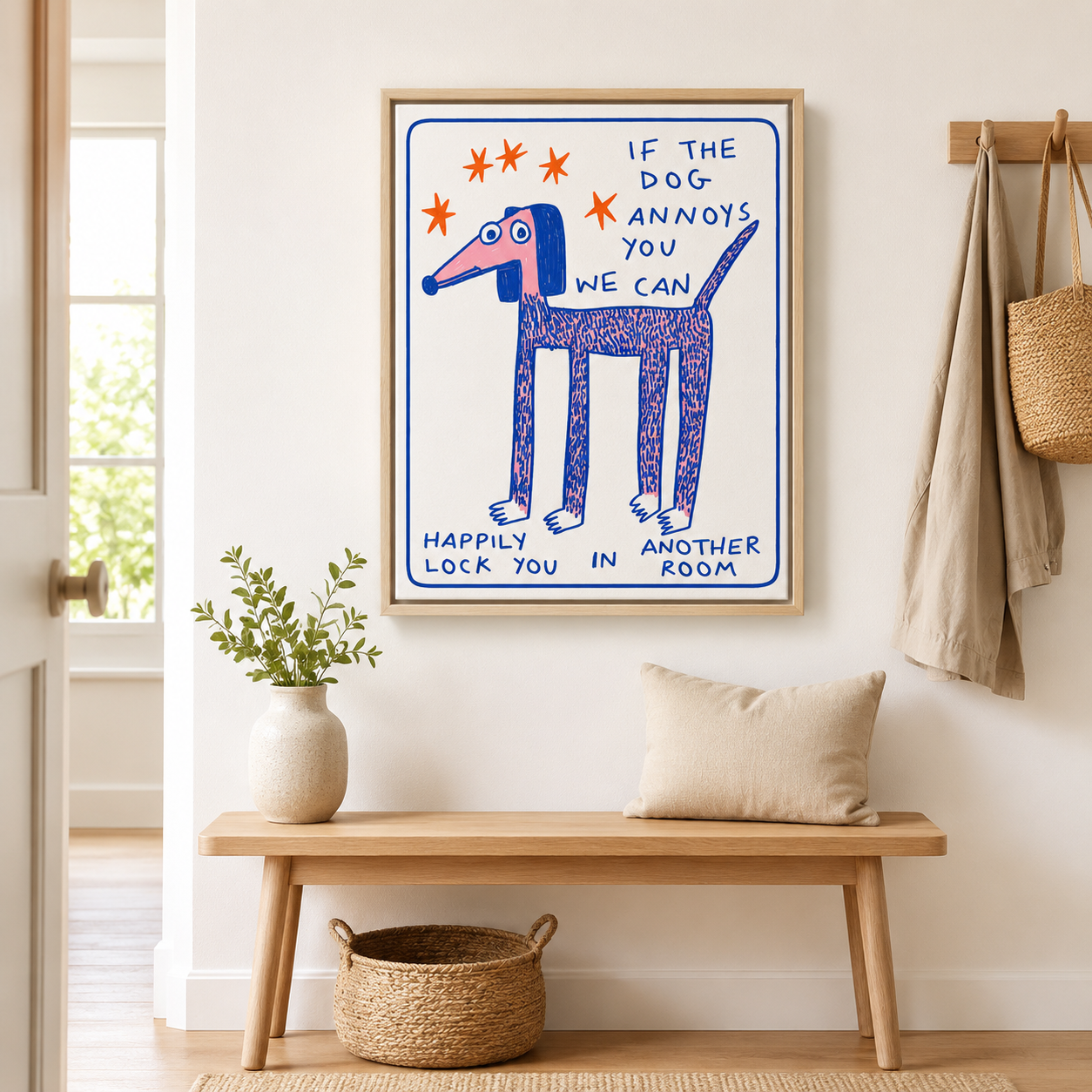 Funny Dog Quote Canvas Wall Art Aura Canvas
