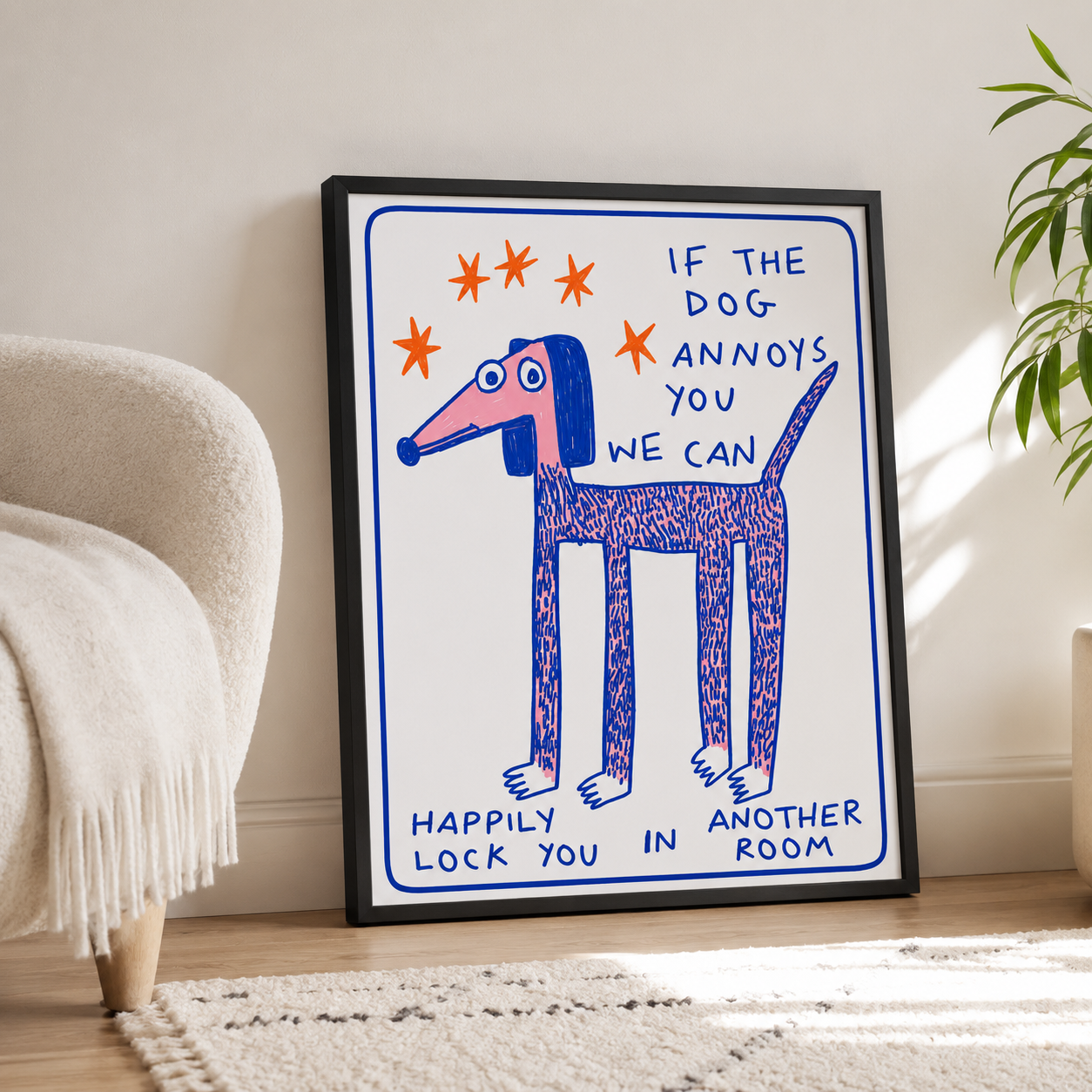 Funny Dog Quote Canvas Wall Art Aura Canvas