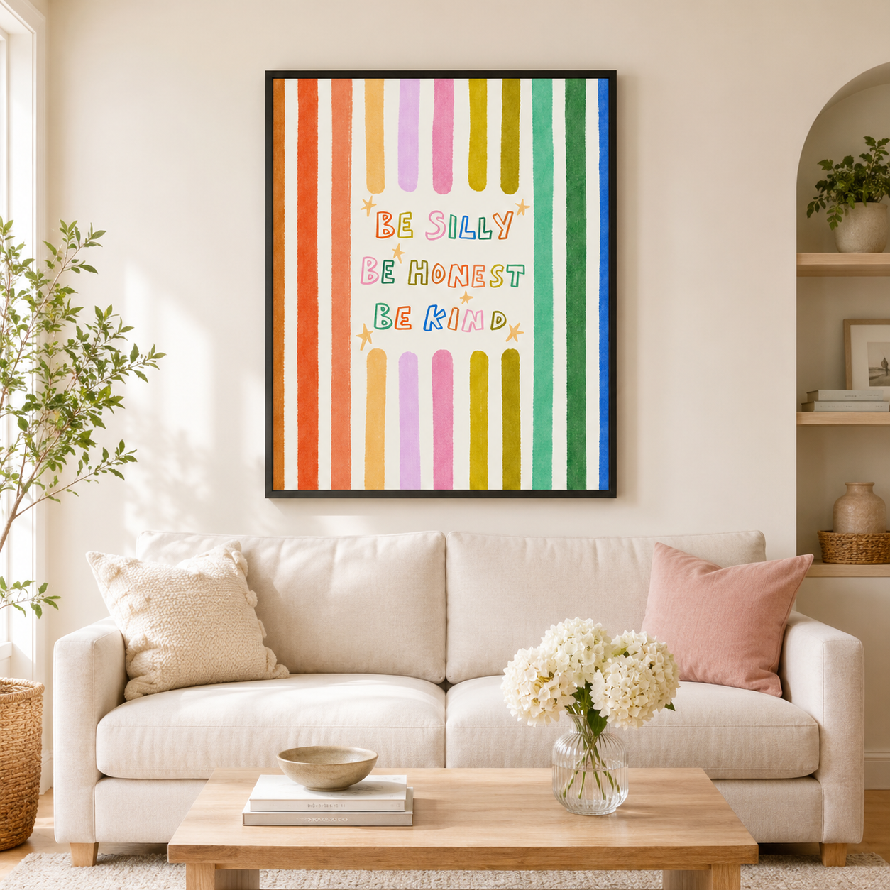 Be Silly Be Honest Be Kind Canvas Wall Art Aura Canvas