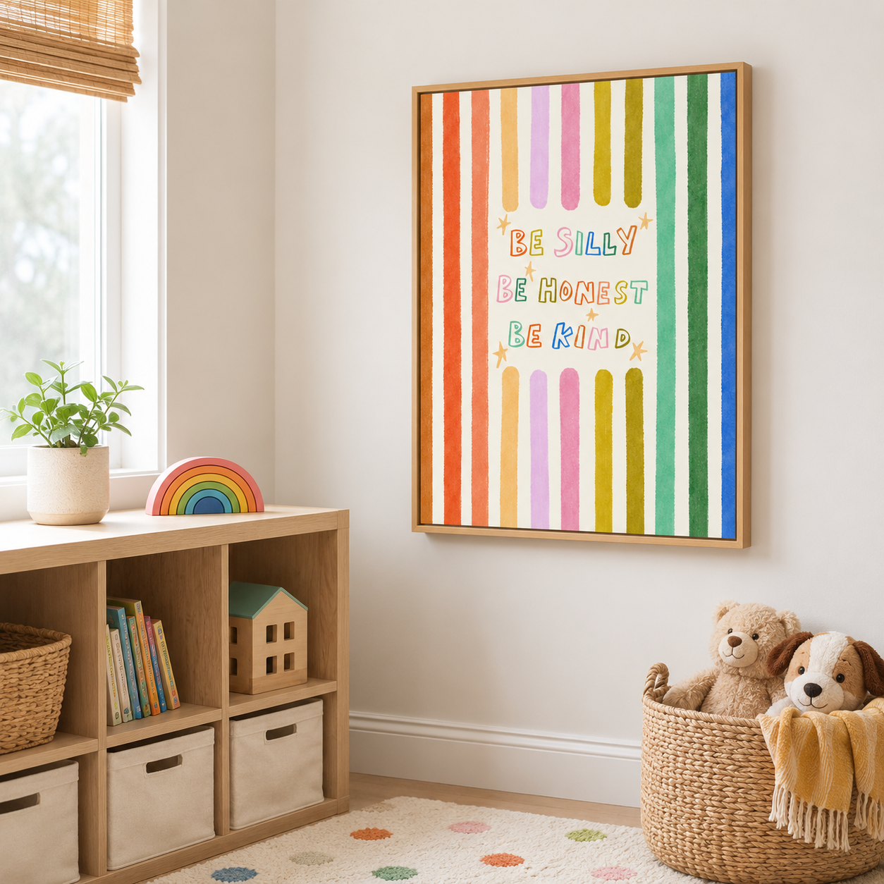 Be Silly Be Honest Be Kind Canvas Wall Art Aura Canvas