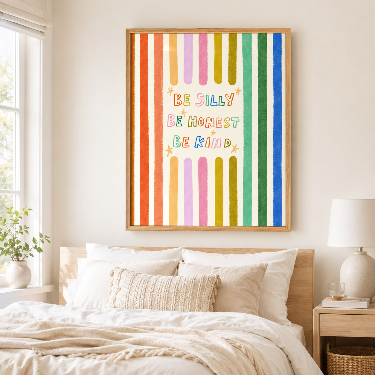 Be Silly Be Honest Be Kind Canvas Wall Art Aura Canvas