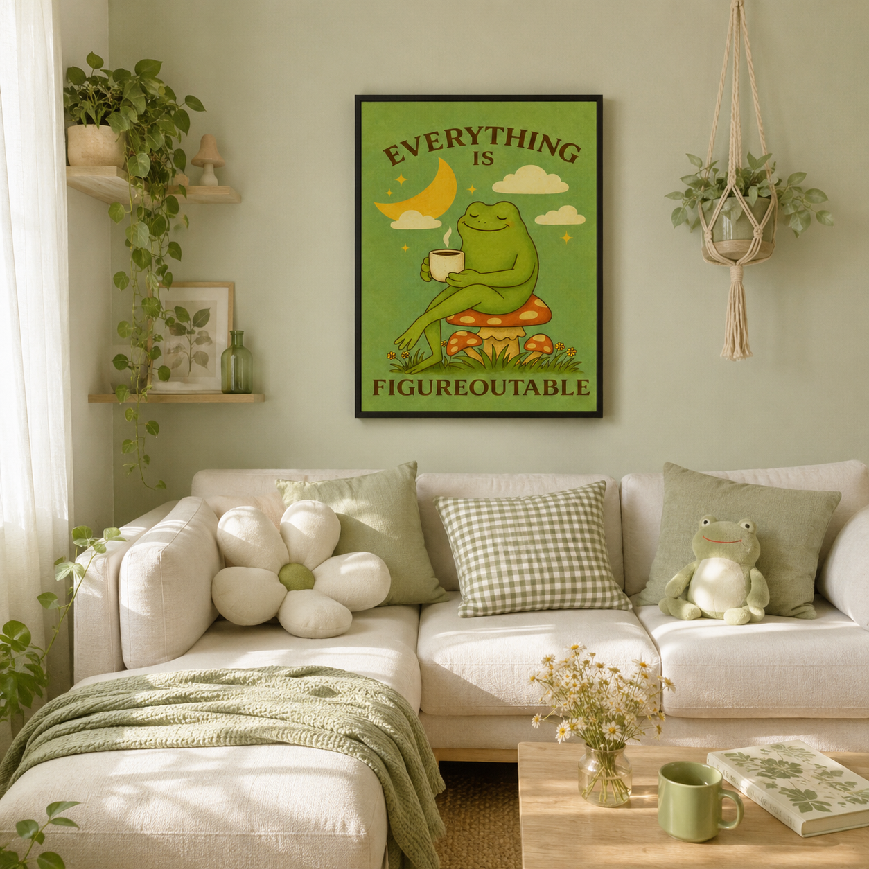 Motivational Frog Canvas Wall Art Aura Canvas