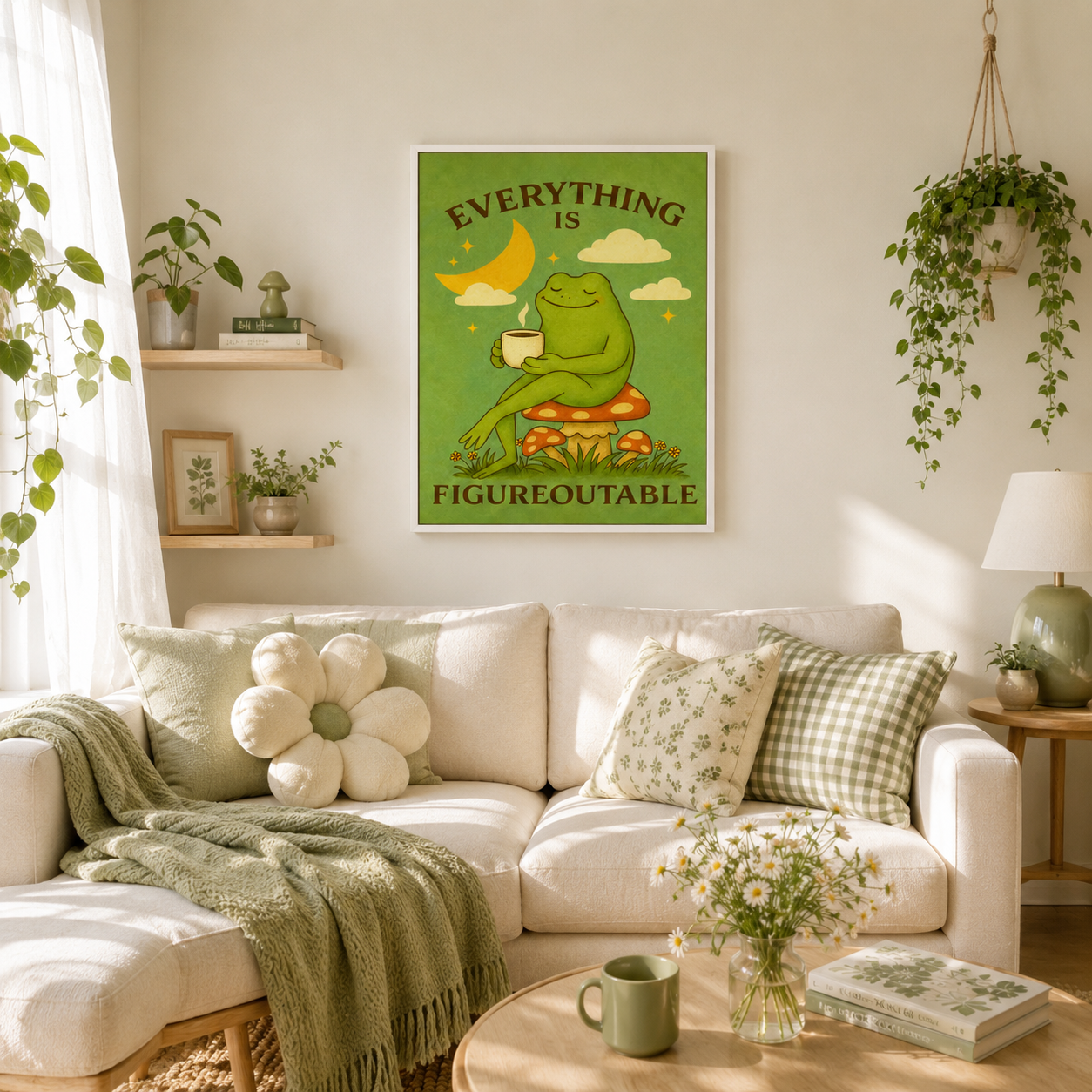 Motivational Frog Canvas Wall Art Aura Canvas
