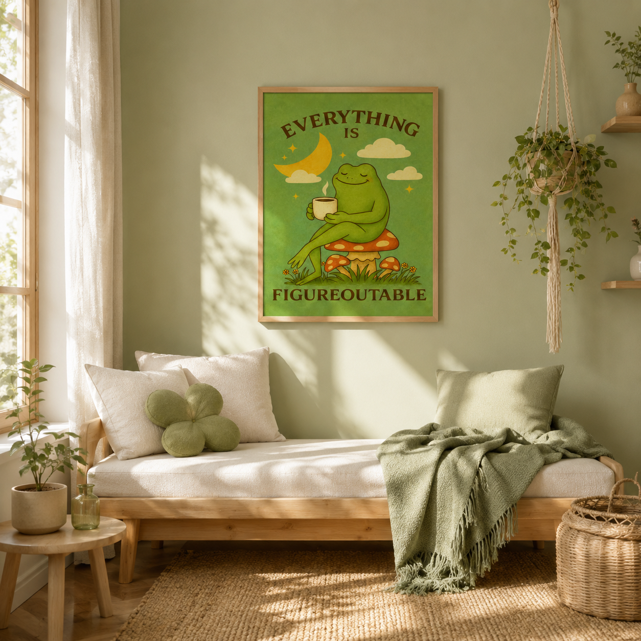 Motivational Frog Canvas Wall Art Aura Canvas