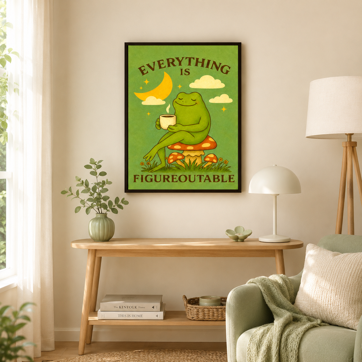 Motivational Frog Canvas Wall Art Aura Canvas