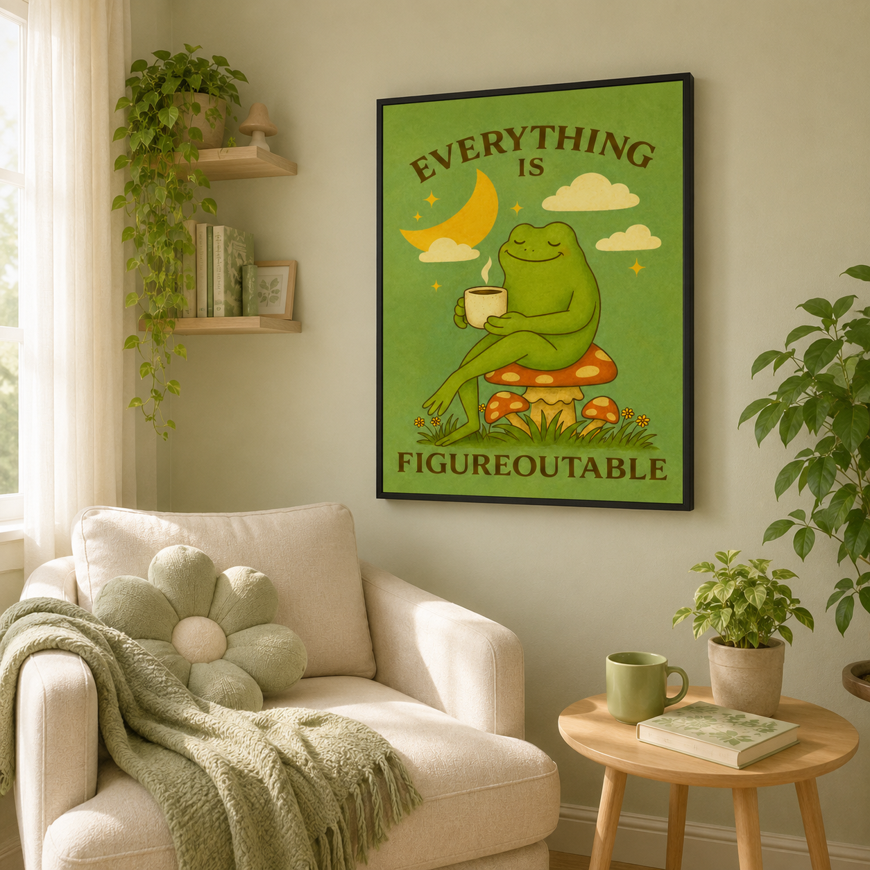 Motivational Frog Canvas Wall Art Aura Canvas