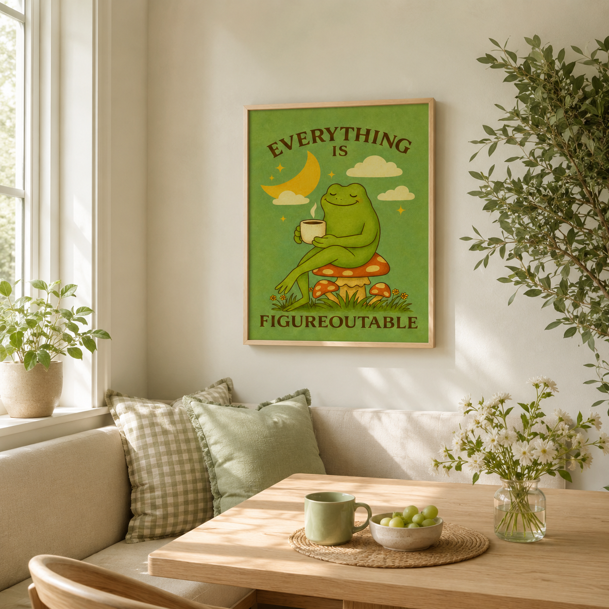 Motivational Frog Canvas Wall Art Aura Canvas