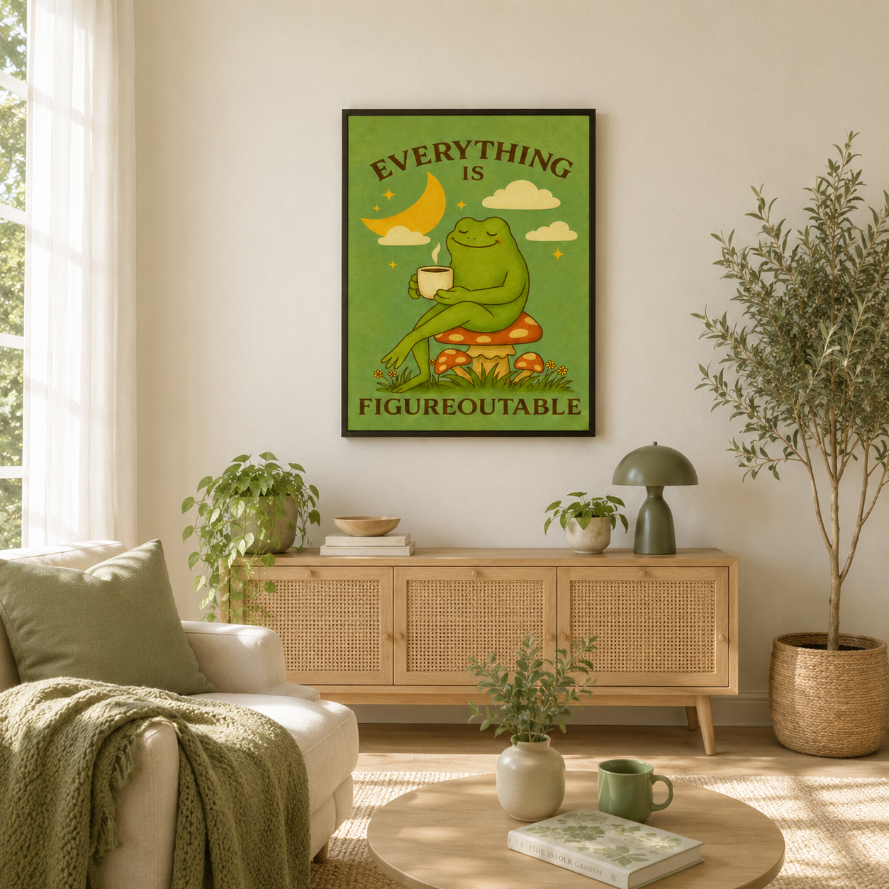 Motivational Frog Canvas Wall Art Aura Canvas