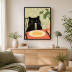 Spaghetti Cat Canvas Wall Art Aura Canvas
