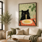 Spaghetti Cat Canvas Wall Art Aura Canvas