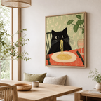 Spaghetti Cat Canvas Wall Art Aura Canvas