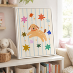 Astronaut Puppy Canvas Wall Art Aura Canvas