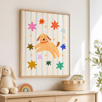 Astronaut Puppy Canvas Wall Art Aura Canvas