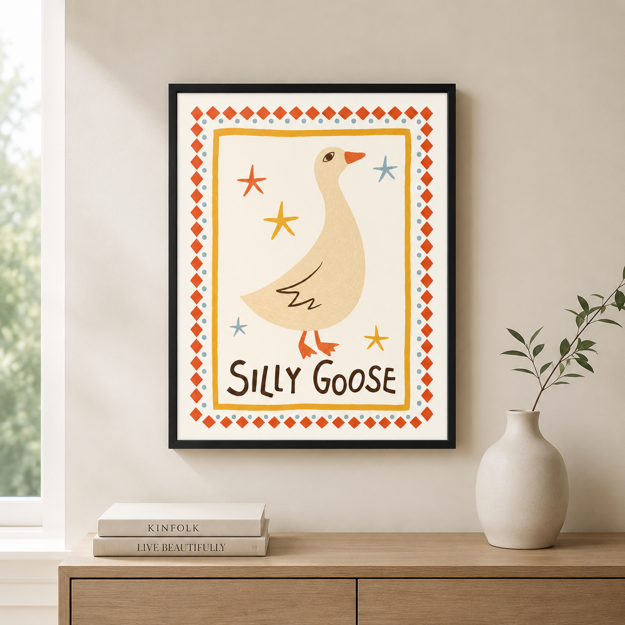 Silly Goose Canvas Wall Art Aura Canvas