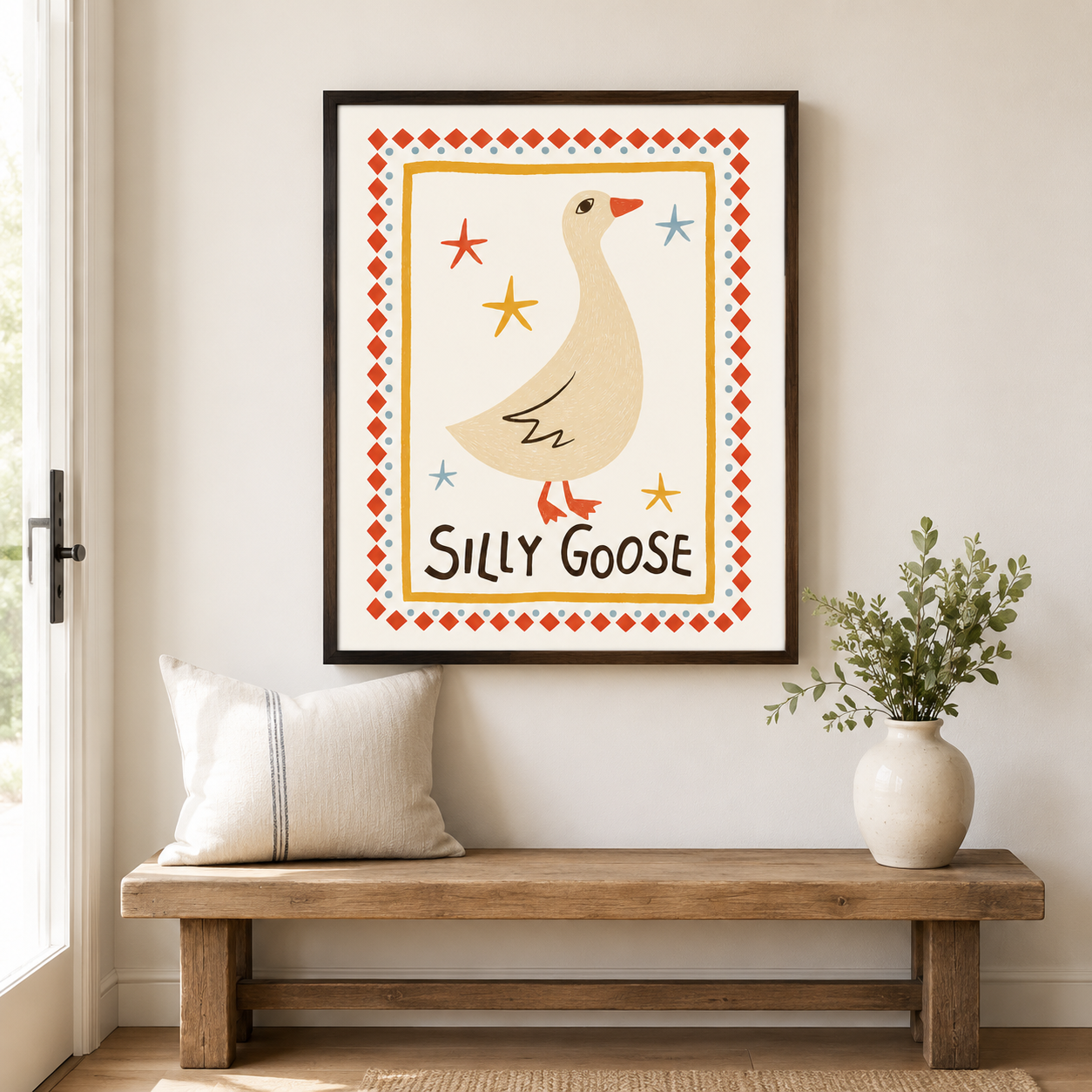 Silly Goose Canvas Wall Art Aura Canvas