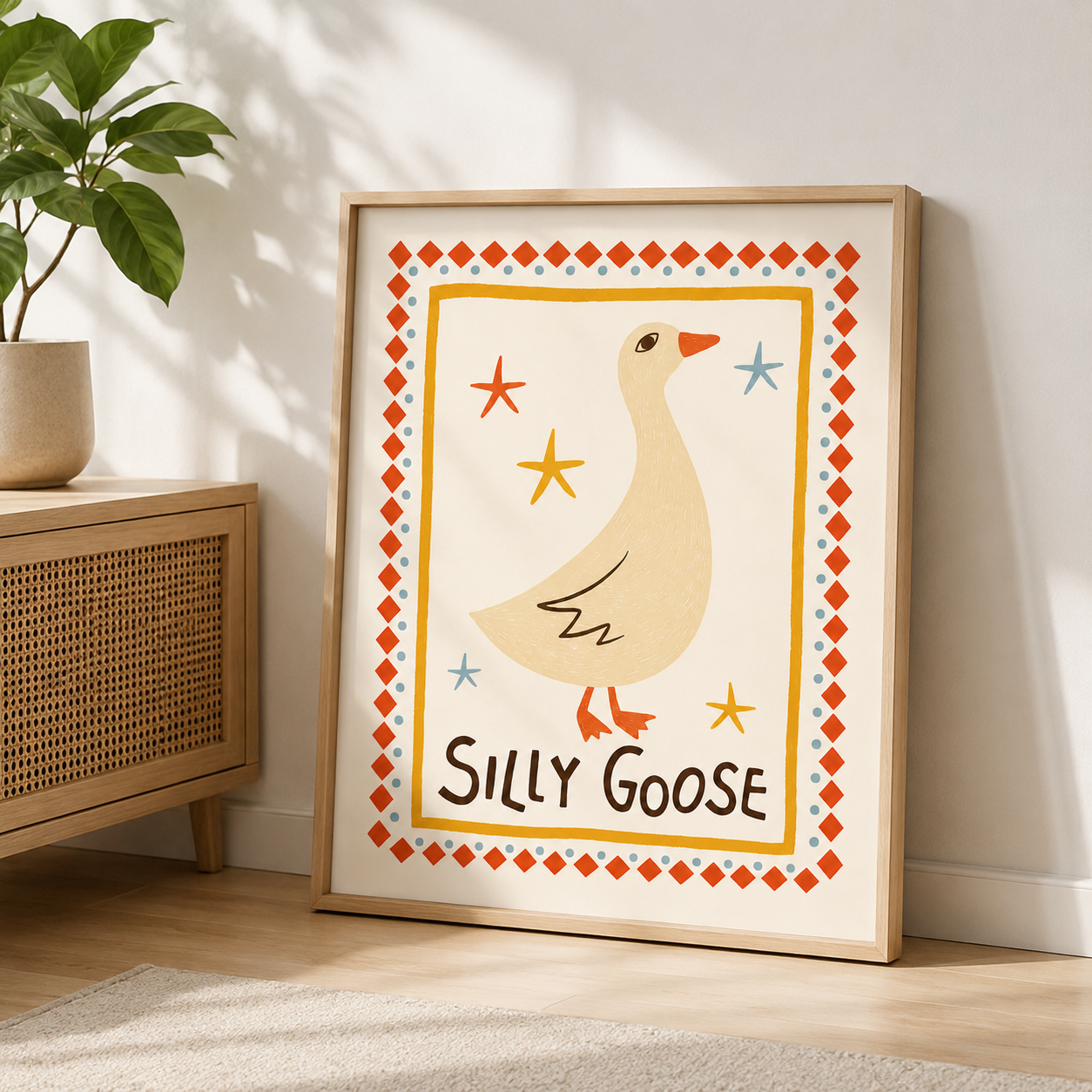 Silly Goose Canvas Wall Art Aura Canvas