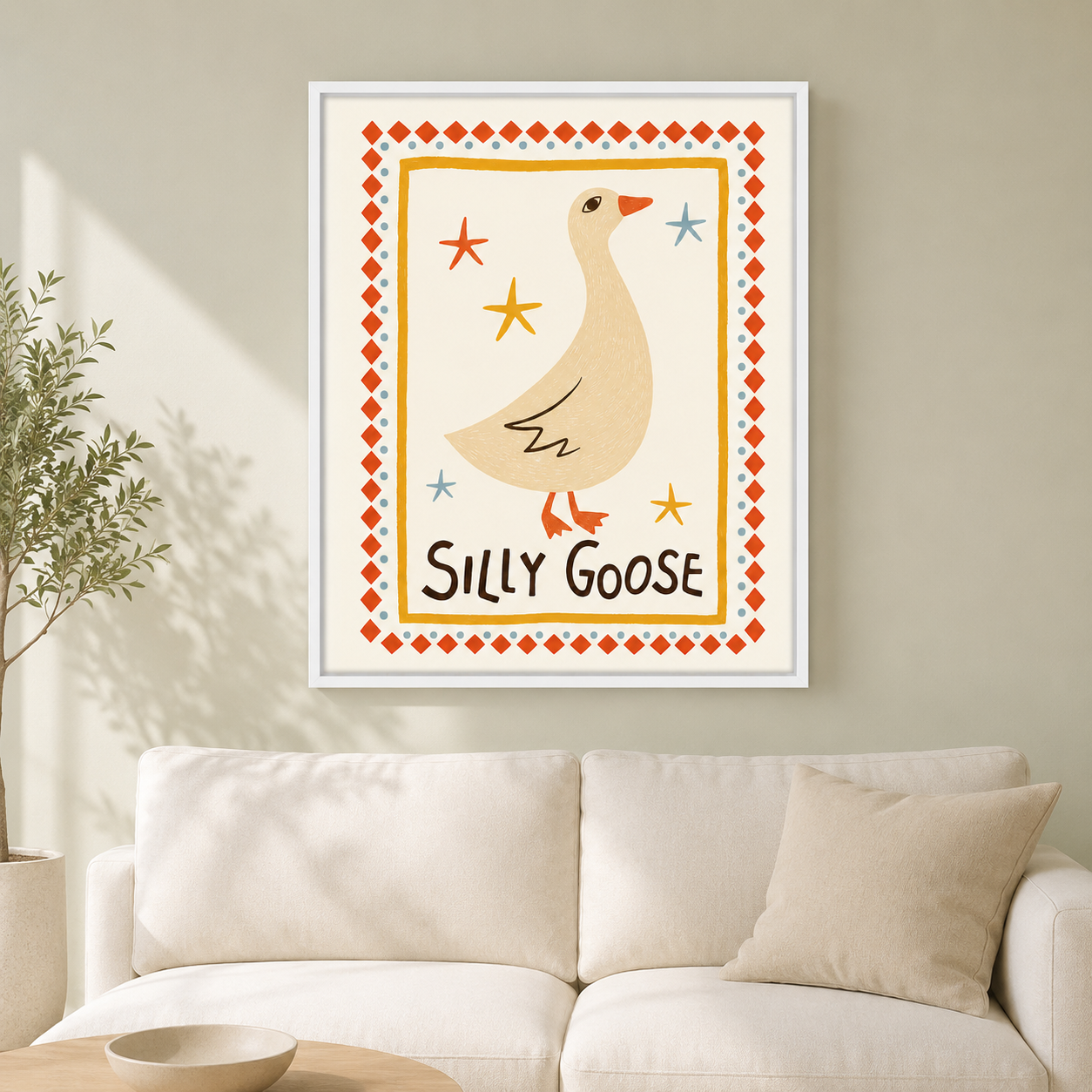 Silly Goose Canvas Wall Art Aura Canvas