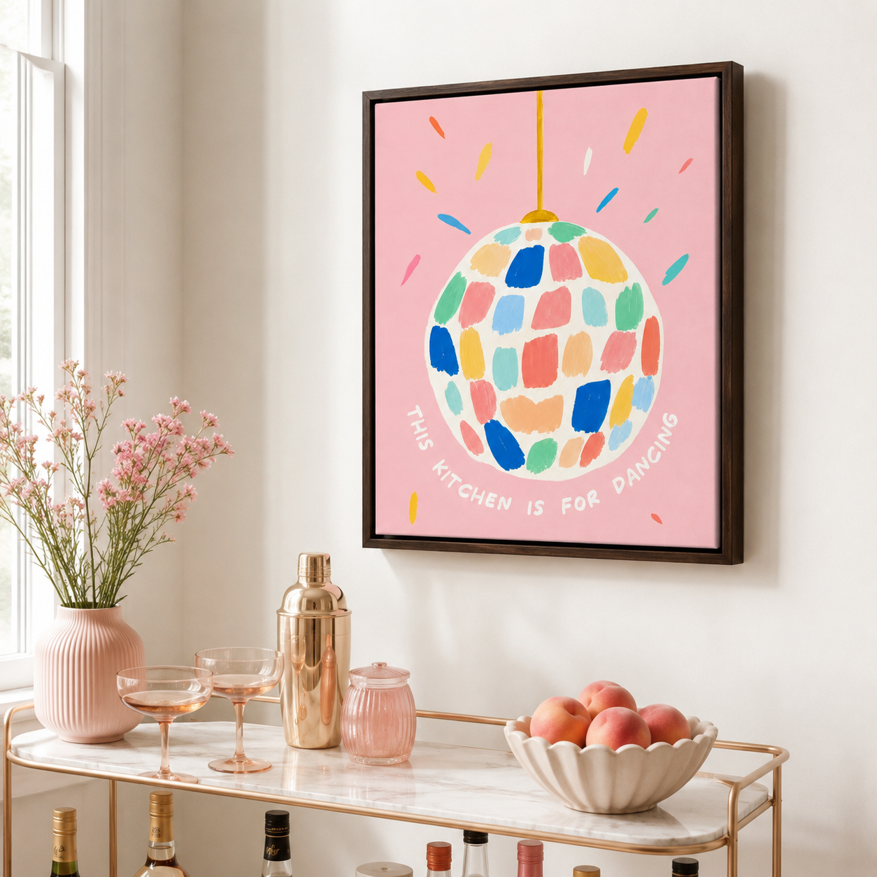 This Kitchen Is For Dancing Canvas Wall Art Aura Canvas