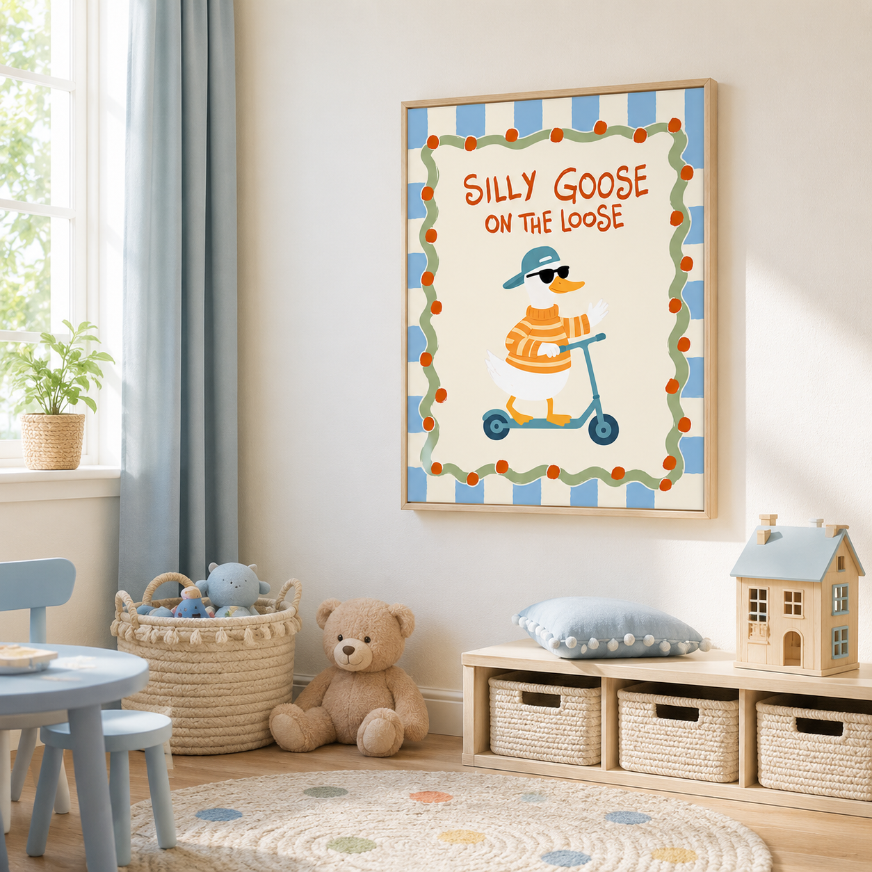 Silly Goose On The Loose Canvas Wall Art Aura Canvas