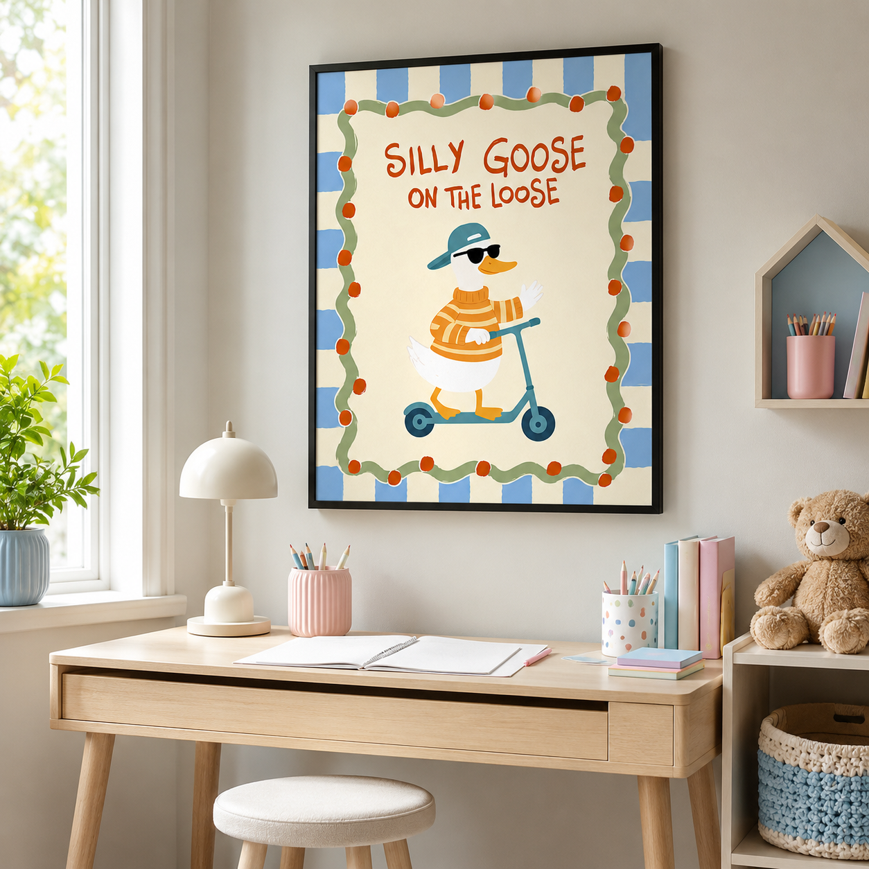 Silly Goose On The Loose Canvas Wall Art Aura Canvas