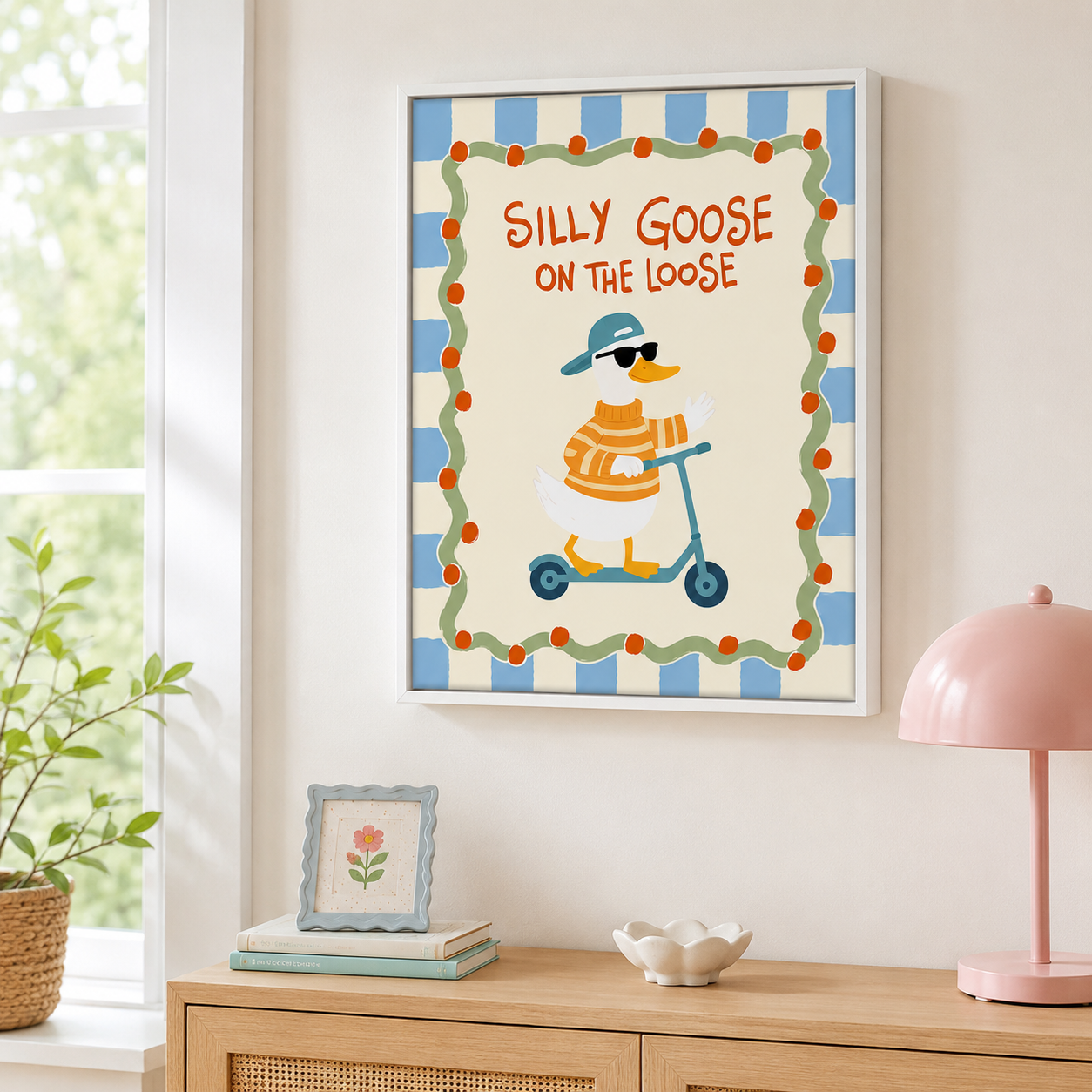Silly Goose On The Loose Canvas Wall Art Aura Canvas