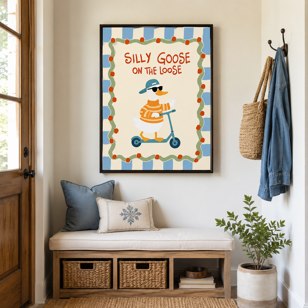 Silly Goose On The Loose Canvas Wall Art Aura Canvas