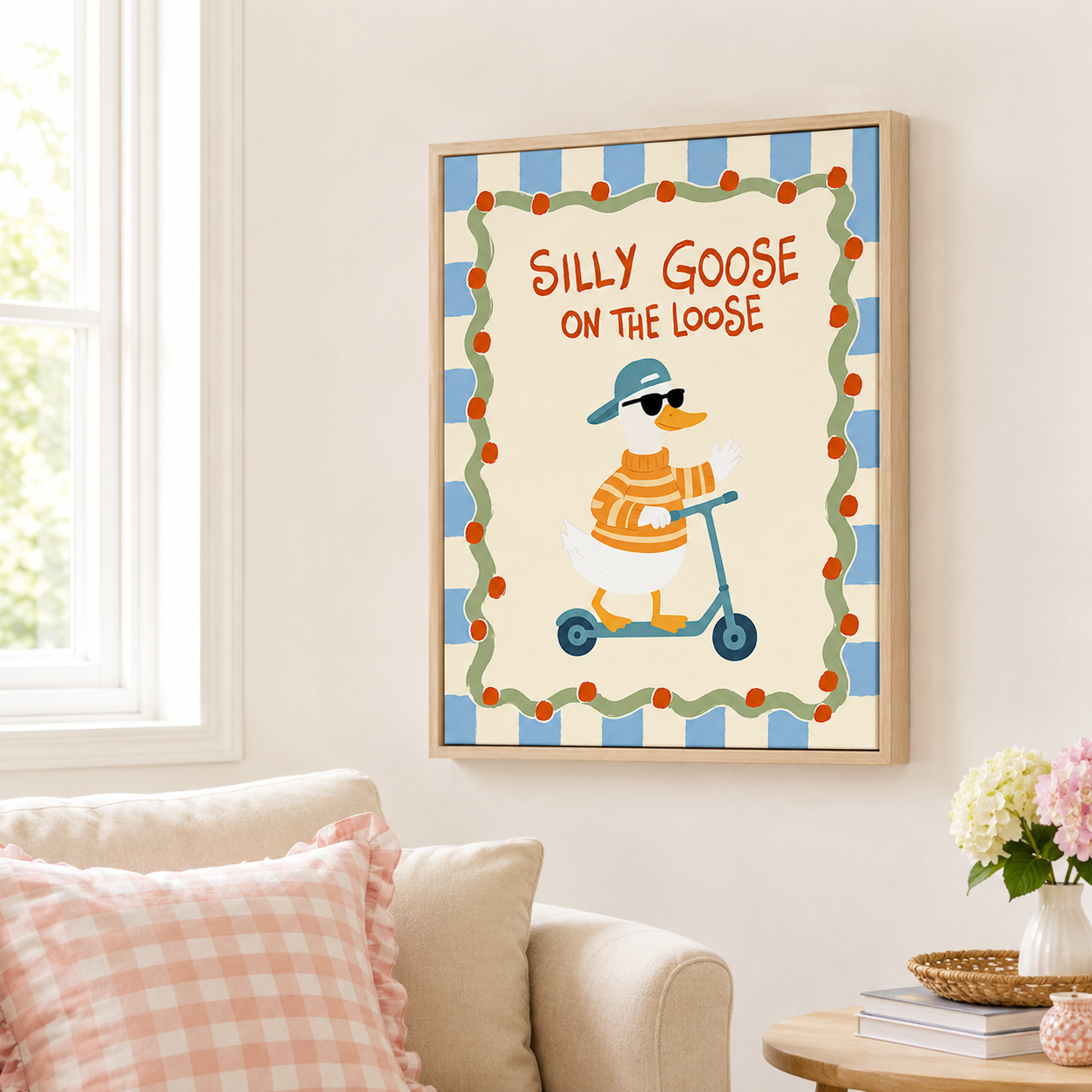 Silly Goose On The Loose Canvas Wall Art Aura Canvas