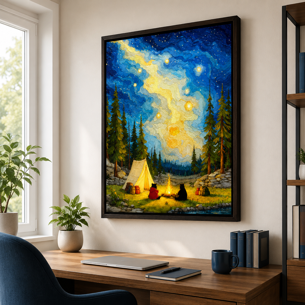Starry Camping Canvas Wall Art Aura Canvas