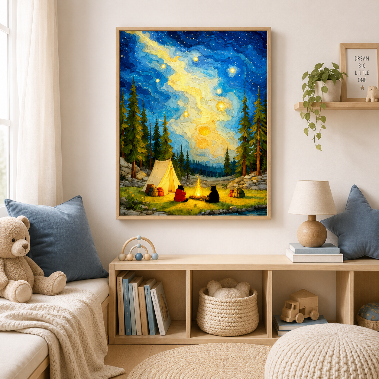 Starry Camping Canvas Wall Art Aura Canvas