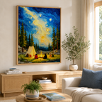 Starry Camping Canvas Wall Art Aura Canvas